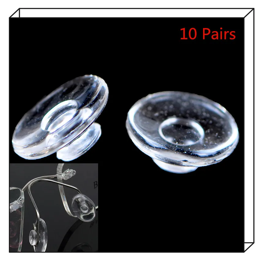10 Pairs Glasses Nose Pads Fashion Vision Care Silicone Eyeglass Support Sunglass Nose On Pad Health Care Anti-Slip Tools