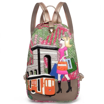 

GINYEZI 2020 women's handbag designer retro handbag multi functional hand embroidered Single Shoulder Messenger Bag