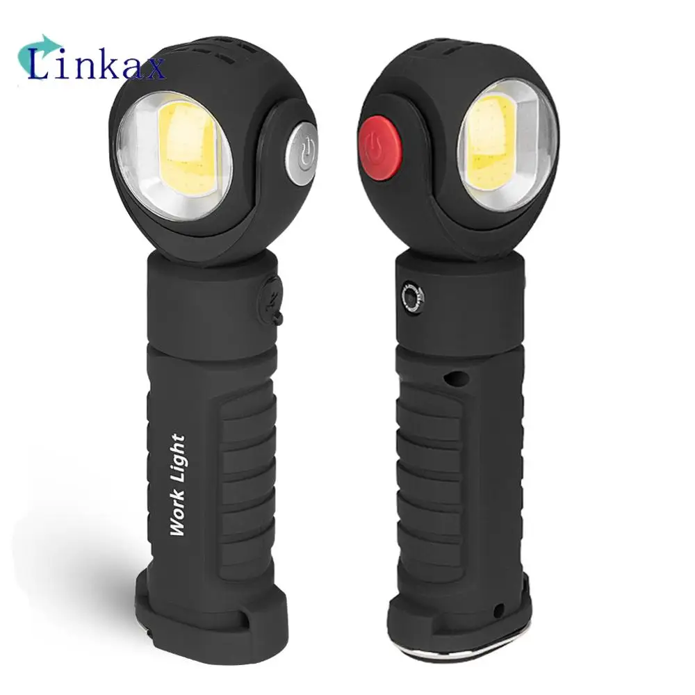 

COB LED Flashlight Torch USB Rechargeable XPE LED Work Light Magnetic 7 Mode COB Hanging Hook Lamp For Outdoor Camping