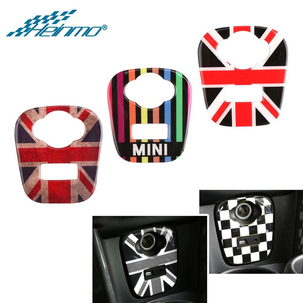 

For MINI Cooper Accessories Cigarette Lighter Sticker for MINI Cooper F56 F55 Car Center Console Panel Sticker for MINI F56 F55