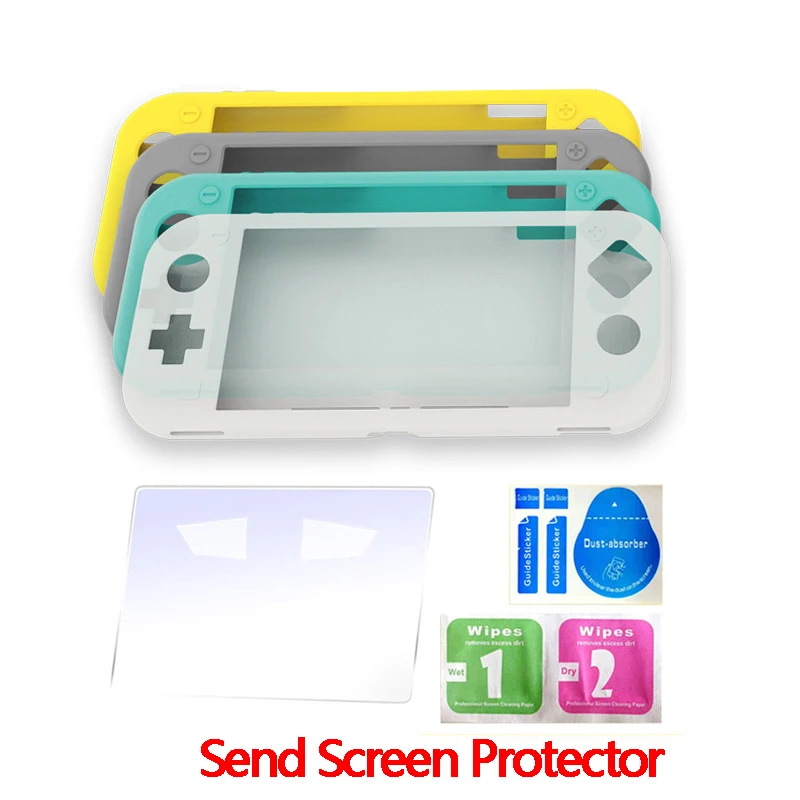 

For Nintend switch lite Silicone Case Protective Mini Game Consoles Case Cover Guards Hand Grip Skin Shell With Screen Protector
