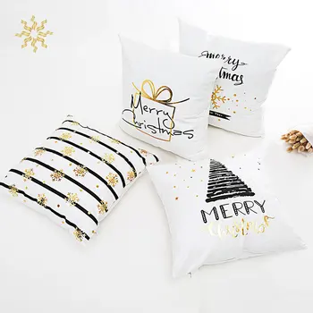 

Christmas Cushion Cover Pillowcase Sofa Cushions Pillow Cases Cotton Linen Pillow Covers Home Decor Merry Xmax Decoration
