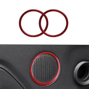 

For Ford Mustang 2015-2019 Door Speaker Panel Cover Red Trim New High quality