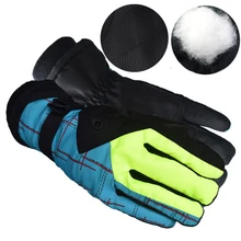 Теплые лыжные перчатки для мужчин и женщин, зимние лыжные водонепроницаемые перчатки для сноуборда с сенсорным экраном, зимние мотоциклетные теплые варежки