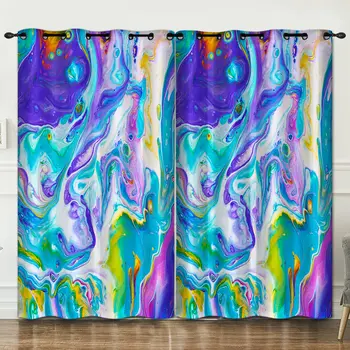

Flow color texture bedroom living room decoration curtain background decoration cloth pink curtains luxury