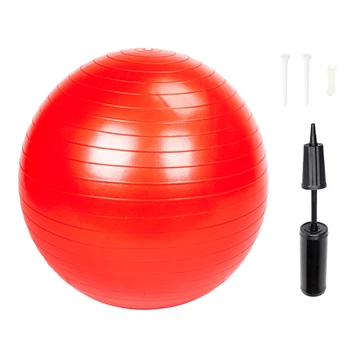 

85cm 1600g Gym/Household Explosion-proof Thicken Yoga Ball Smooth Surface Red