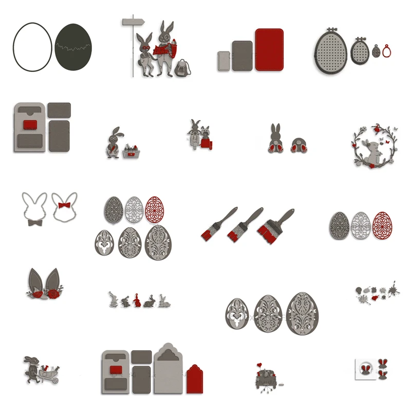 

Rabbit Brush Metal Die Cutting 2021 New Diy Die Molds Scrapbooking Paper Making Cuts Crafts Big Die