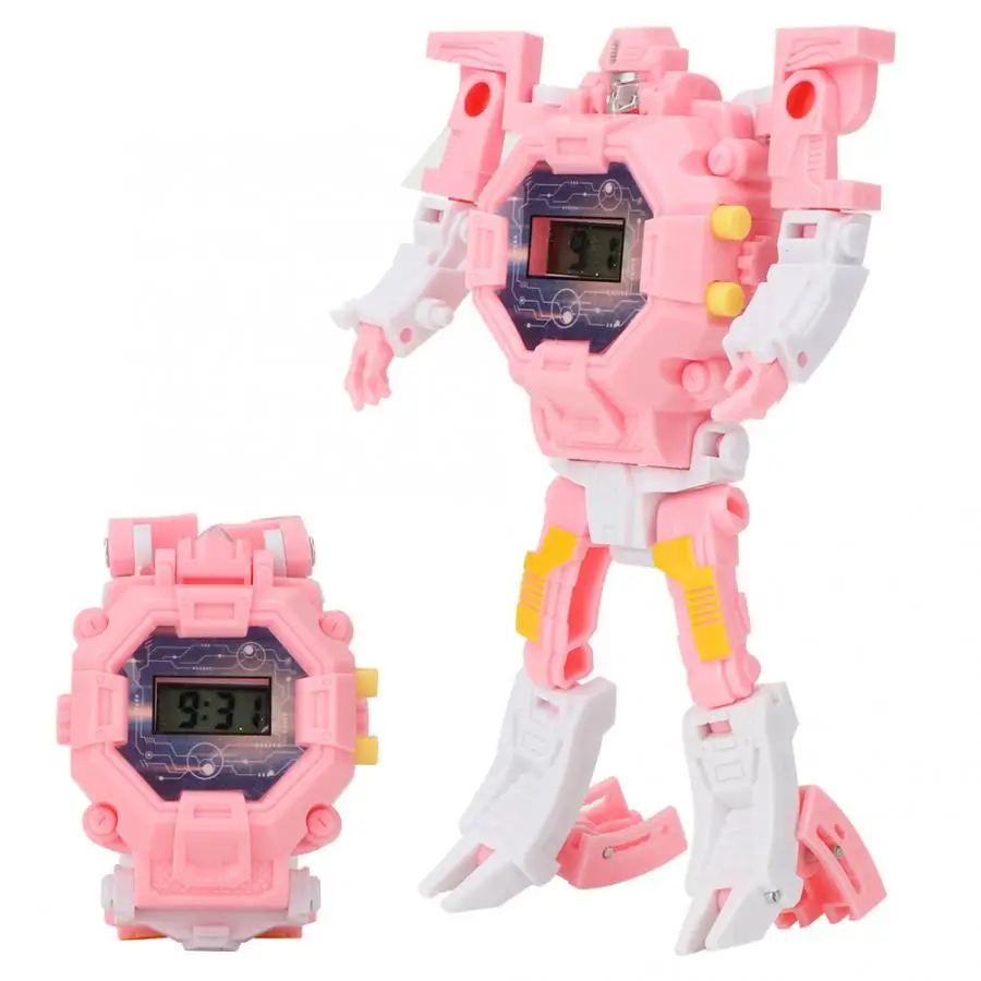 

New Boys Creative Transformation Wristwatch Toy Children Sports Deformation Kid Robot Electronic Watch Toys