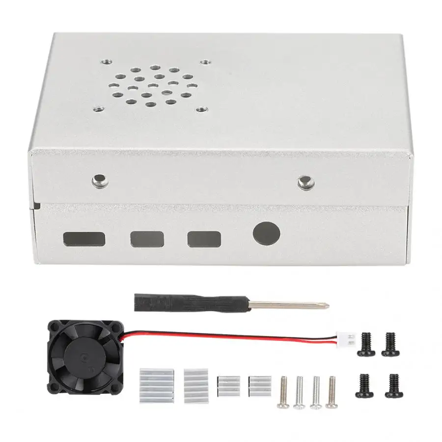 Алюминиевый сплав чехол для Raspberry Pi 4B теплоотвод защитный алюминиевый сплав металлический чехол Корпус