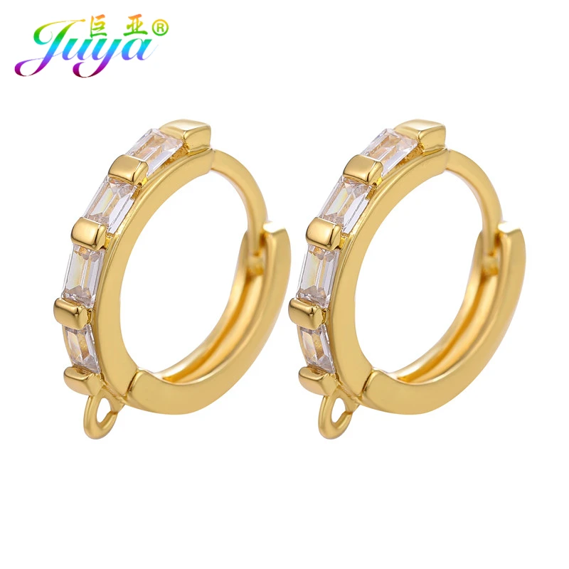 Gold Juya DIY серьги аксессуары поставки золото/серебро креативный крепеж обруч серьги крючки для женщин Мода висячие серьги - Цвет: Gold