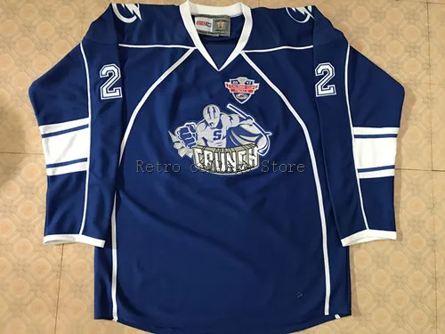 

#22 Matthew Peca Syracuse Crunch retro throwback MEN'S Hockey Jersey Embroidery Stitched Customize any number and name