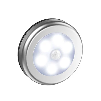 

1pcs 6Led Motion Sensor Under Cabinet Light Battery Operate Smart Wall Lamp Closet Wardrobe Cupboard Bathroom Stair LED Lights