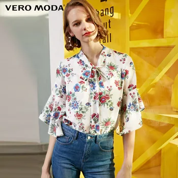 

Vero Moda Women's Printed Flared Sleeves Chiffon Shirt | 319231522