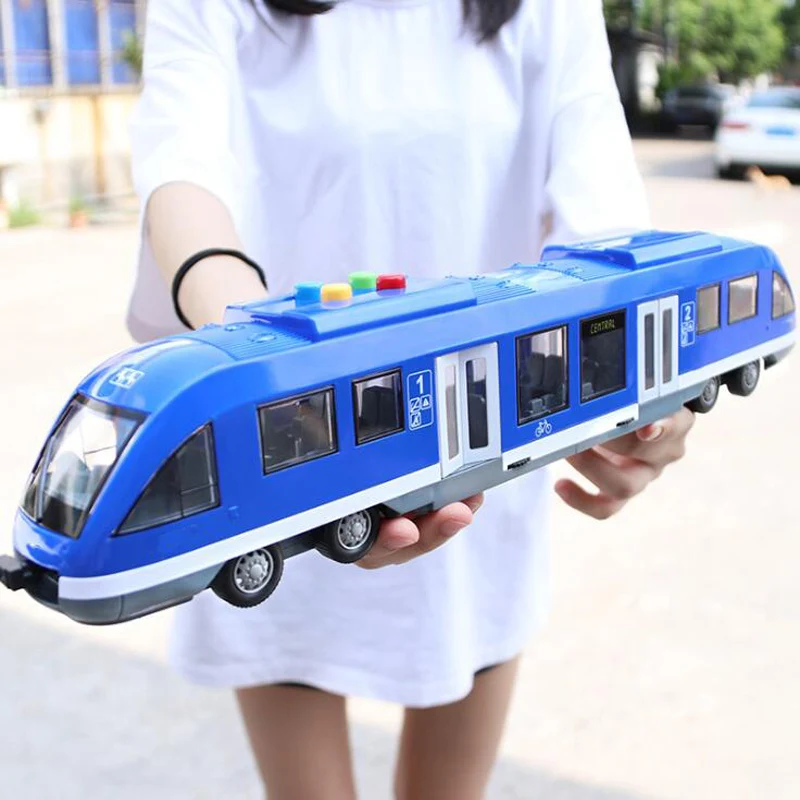 Моделирование инерции город поезд метро модель игрушечной машины двойной двери детская головоломка с легкой музыкальной история игрушечный автомобиль Детский подарок