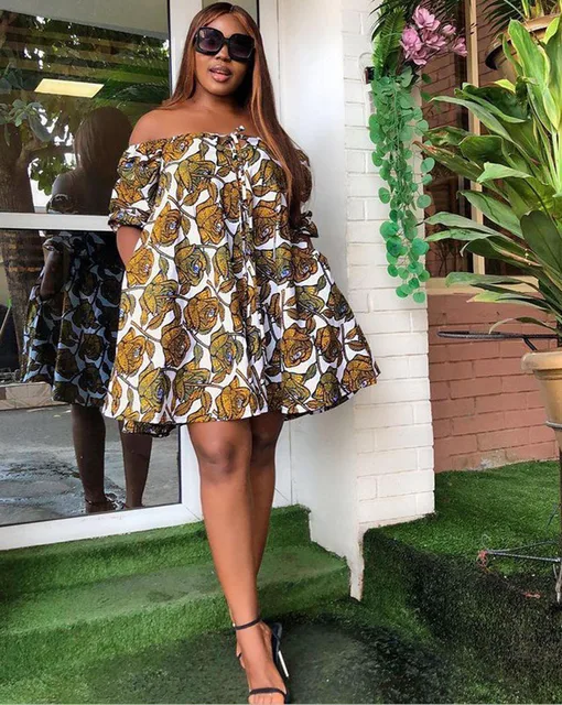 Ejiro African Chiffon Short Gown - Image 3
