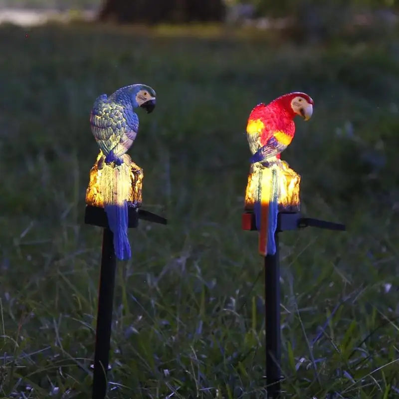 Солнечный Мощность светодиодный попугай газон уличный светильник Водонепроницаемый садовый светильник поддержка прямой доставки