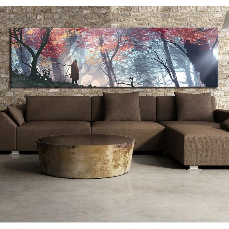 

Large Size Game Poster Wall Decor Painting SEKIRO Shadows Die Twice Picture Video Games Art Frameless Painting Wall Art Unframed