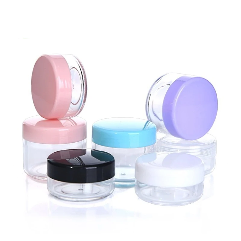 10g/15g/20g Empty Plastic Makeup Nail Art Bead Storage Container Portable Cosmetic Cream Jar Pot Box Round Bottle Travel Kit nest bead making high hardness round punch and drill brand new hard plastic packaging 15 17 punches