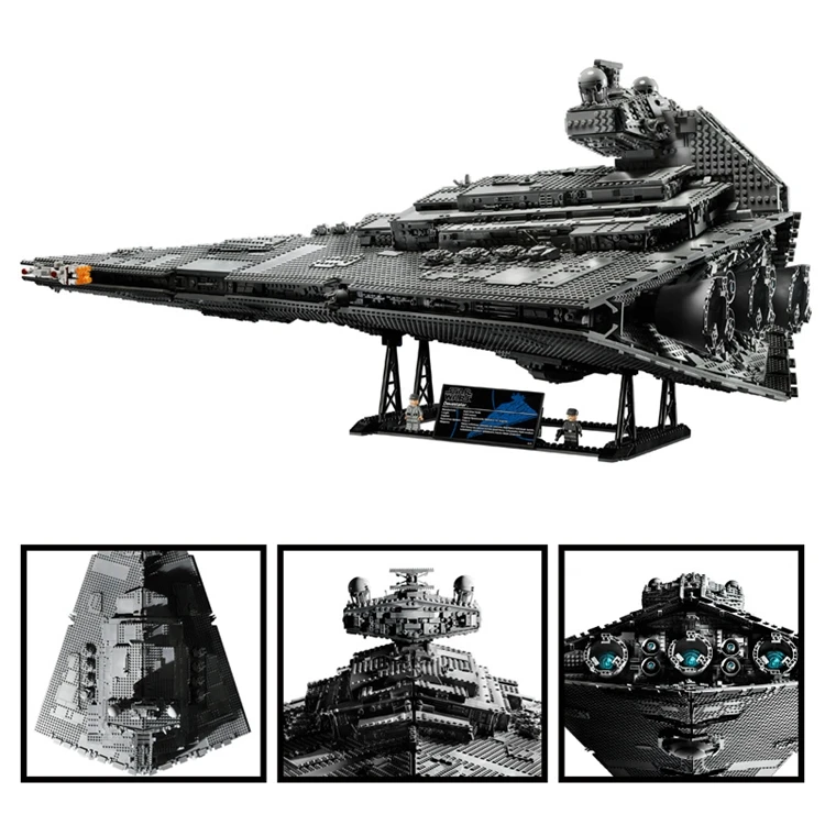 81098 Звездные игрушки, 5278 шт, войны, совместимые с 75252 UCS, имперский Звездный разрушитель, строительные блоки, кирпичи, детские рождественские игрушки, подарки