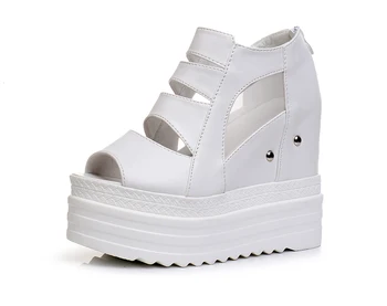 

Summer new ultra-high heeled sandals waterproof table muffin thick bottom edgy fish mouth shoes