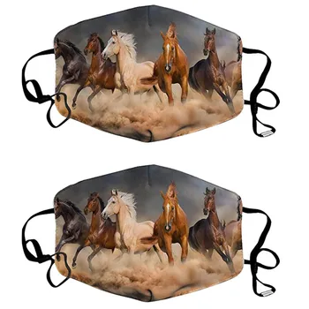 

2PC Unisex Black Cotton Mouth Mask Reusable Dustproof Washable Face Mask Anime Mask For Cycling Camp Mascarillas In stock