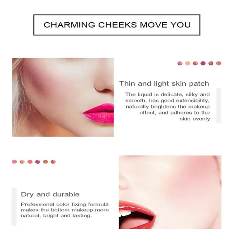 

Blusher Liquid Cosmetic 4 Colors Waterproof Long Lasting Natural Blusher Face Contour Makeup Brightens Skin Blush