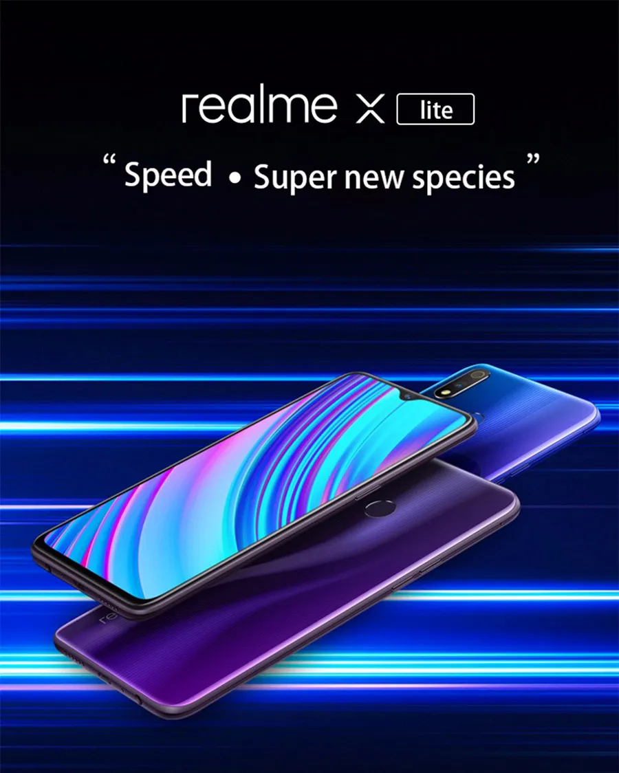 OPPO Realme X Lite Snapdragon 710 Android 9,0 6," 4/6 ГБ ОЗУ 64/128 Гб ПЗУ 25мп отпечаток пальца флэш-зарядка 3,0 4G LTE мобильный телефон