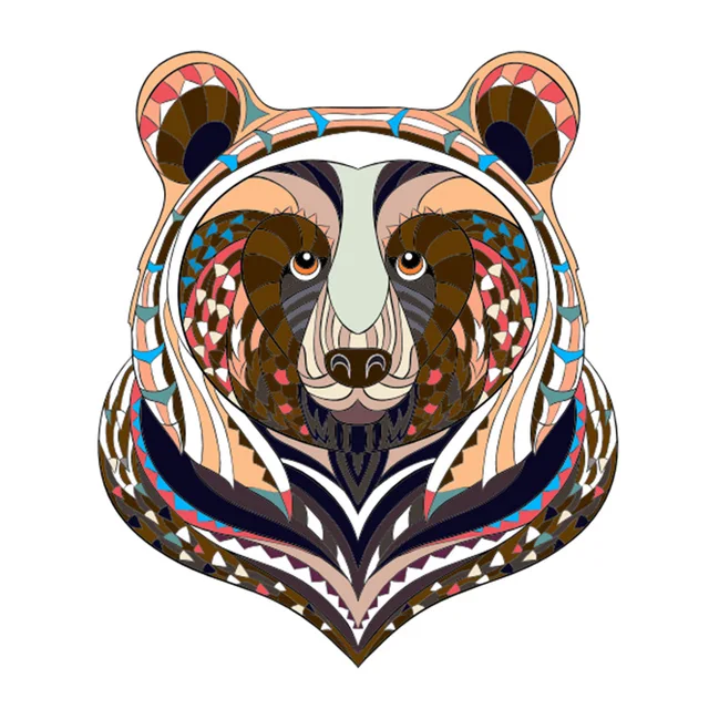 Colorful Unique Wooden Animals Puzzle For Adults Children Educational Toys Customized DIY Wooden Jigsaw Kids Puzzles Games Gifts A4