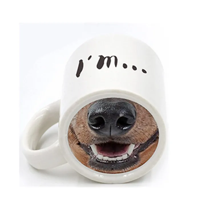 Оригинальность нос свиньи вы чашка собака нос керамика кружка для сока кофейная чашка оригинальность стакан для молока интерес Забавный