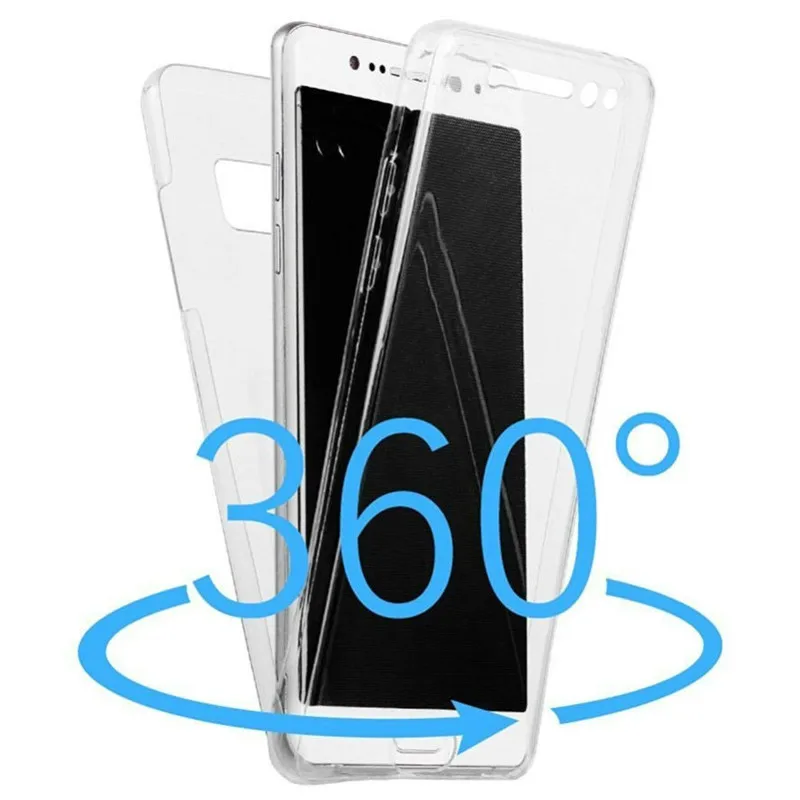 

For Huawei P20 Lite Pro Case 360 Huawei P8 Lite 2017 P8 P9 P10 Lite Plus Case Cover Soft TPU Full Protective Clear Phone Cases
