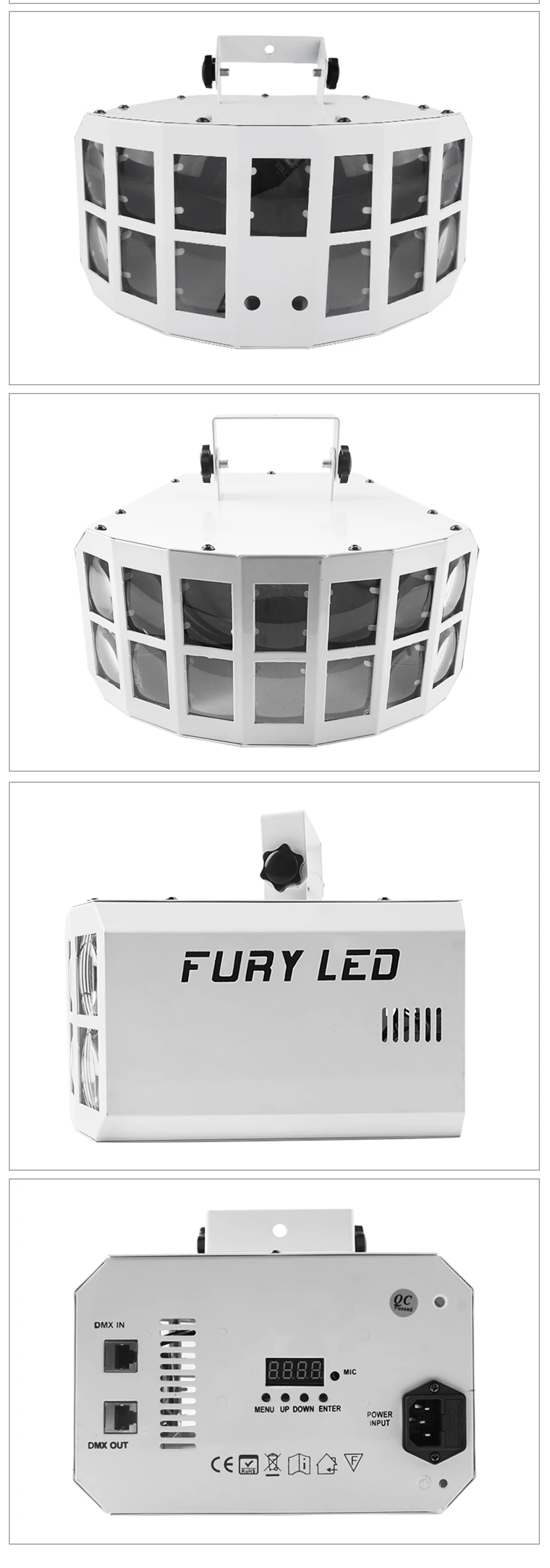 RGB Colorful Led Double-layer Butterfly Lights DMX Controller Stage Effect Light
