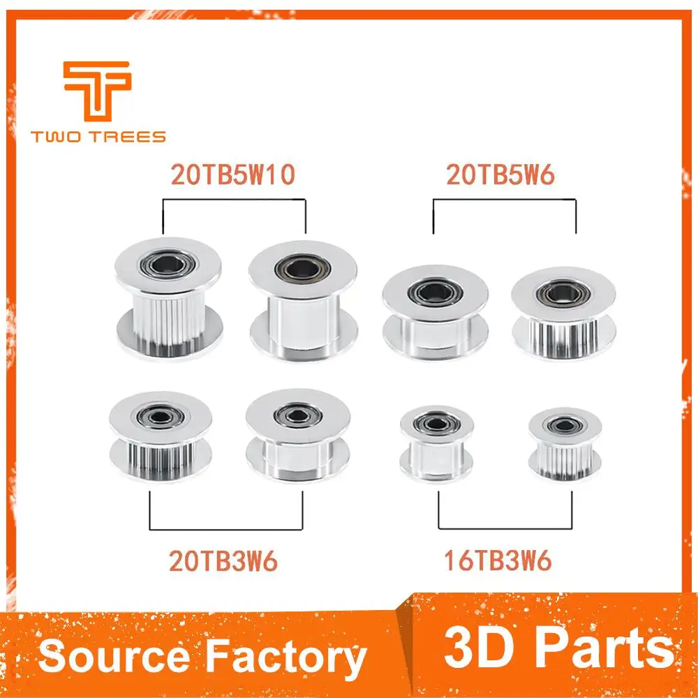 

GT2 Pulley 16/20 Without Teeth Pulley 16/20Teeth OR Without Teeth Timing Gear Bore 3/5mm for 2GT Belt Width 6/10mm