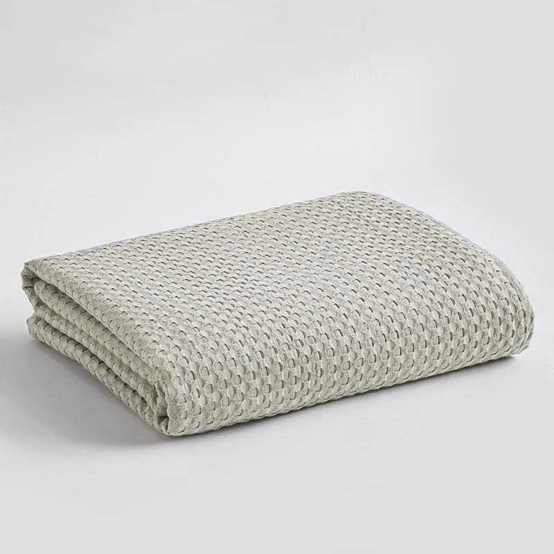 Light Grey Qeen/King size вафельное одеяло для дивана покрывало соты кондиционер Полотенце покрывало для автомобиля офисное одеяло - Цвет: Light Grey