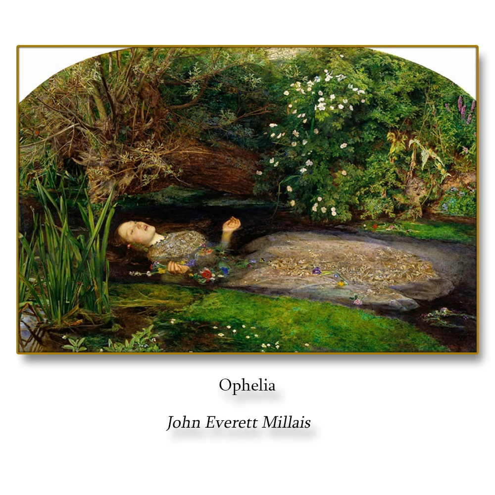 Ophelia от John Everett Millais холст живопись каллиграфия плакаты картины на стену принты