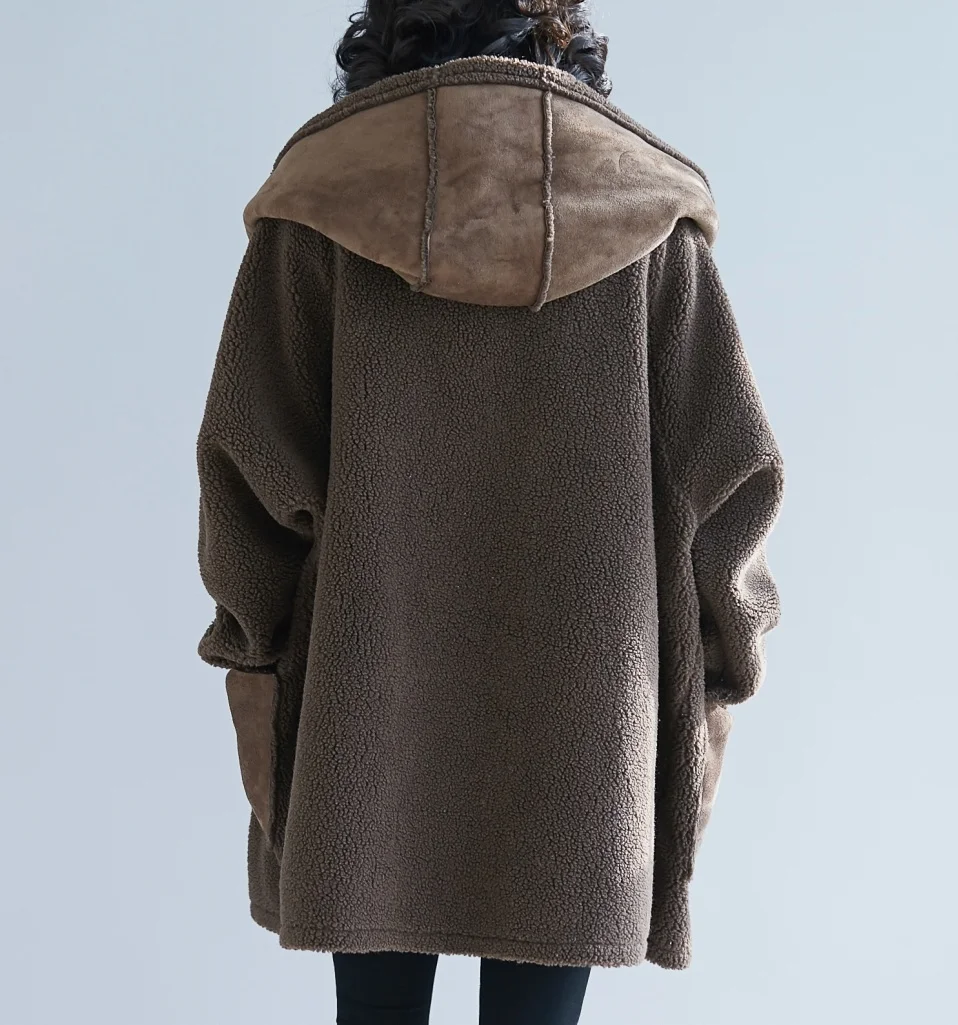 Goedkoop Fashion nieuwe jas bontjas jas verdikking lam bontjas vrouwelijke lange sectie losse kapmantel