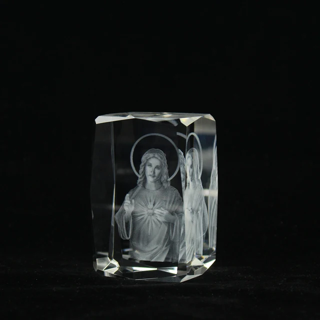 Crystal Jézus Keresztény Ajándékok Szent Család Kreatív Dísz Kristály Testreszabott Led Fény - Image 4