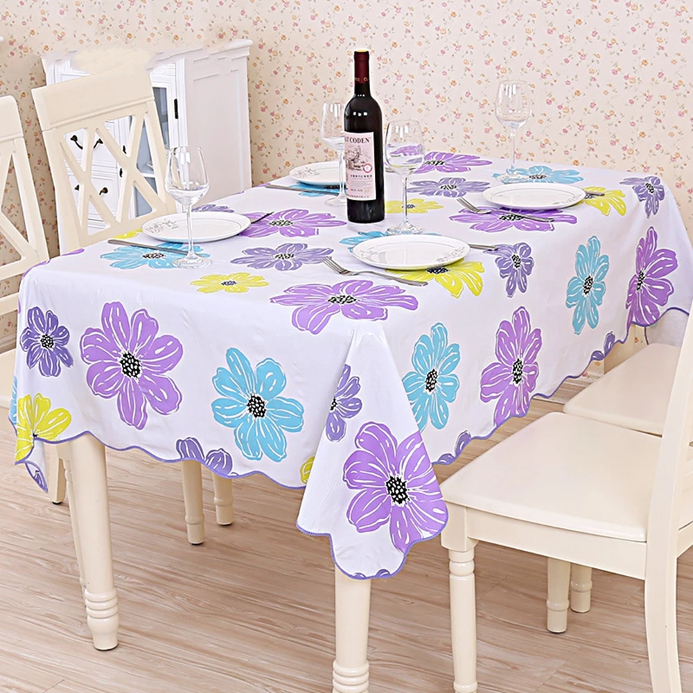  PVC Waterproof & Oil Proof Tea Table Cloth High Quality Country Style Hotel & Home Decorative Table