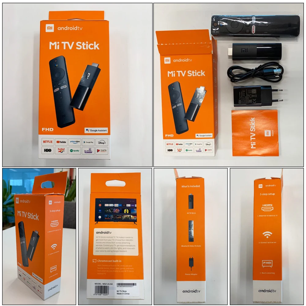 Оригинал Xiaomi Mi TV Stick Android 9 0 четырехъядерный процессор Dolby DTS HD Двойное