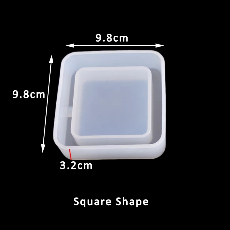 Square Ashtray Silicone Mold Crystal Epoxy UV Resin Jewelry Making Crafts Clay Resin Molds Jewelry Making Accesories - Цвет: Square
