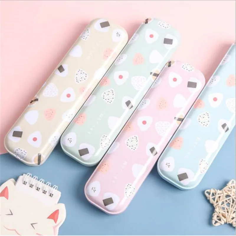

Minimalism Iron Kawaii Children's Gifts Metal Iron Cute Pencil Case New Korean Small Metal Stationery Box School Supplies Hot S