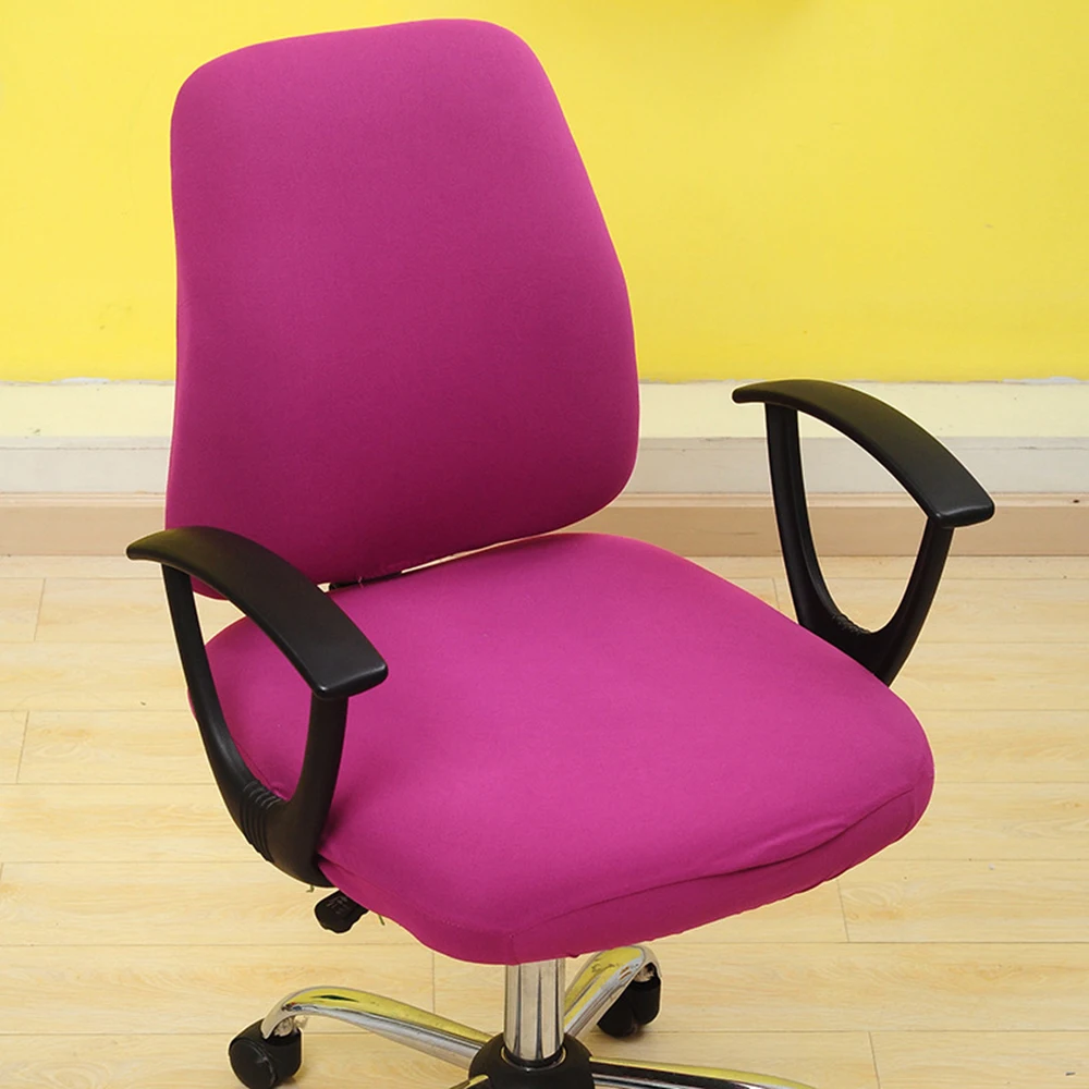 Универсальный Эластичный чехол для кресла спандекс ткань чистый цвет Сплит офисное компьютерное кресло задняя крышка+ чехол для сиденья подлокотники чехлы для стульев