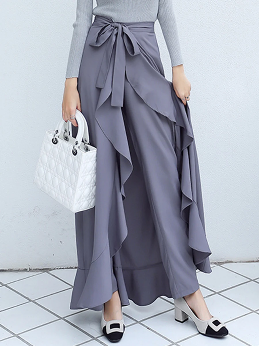 Женские повседневные шифоновые брюки до щиколотки в Корейском стиле лето осень