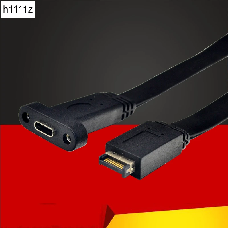 50cm Panel Bracket Header USB-C/Type-C Female to USB 3.1 Type-E Extension Wire Connector Cord Cable 50cm Panel Bracket Header USB-C/Type-C Female to USB 3.1 Type-E Extension Wire Connector Cord Cable
