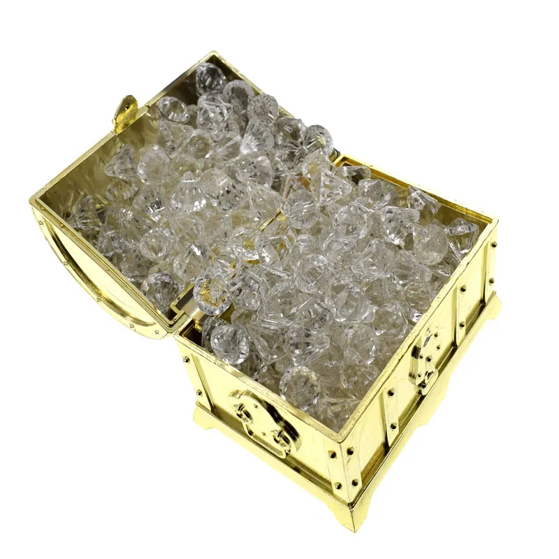 12pcs Mini Treasure Box Acrylic Transparent Storage Box Crystal