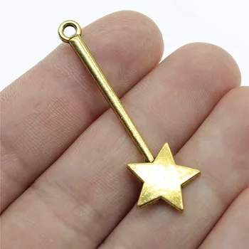 

15pcs/lot Concert Light Sticks Charms For Jewelry Making 1.9 inch (48mm) Antique Gold color Accessories