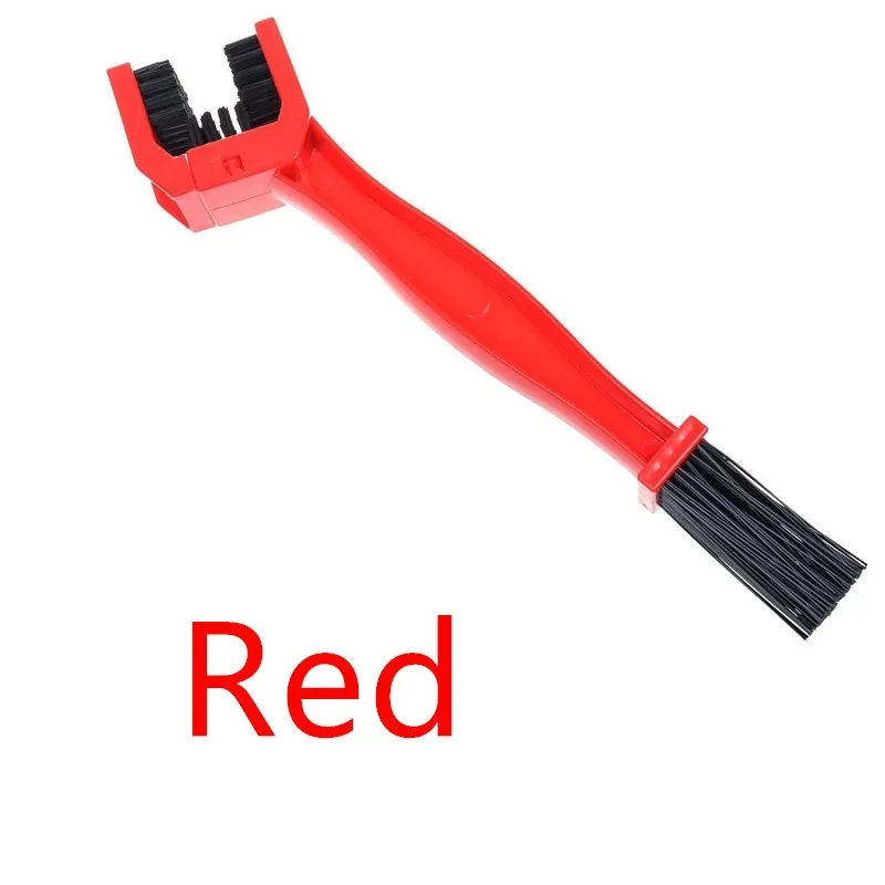 Red Пластиковая велосипедная мотоциклетная велосипедная щетка для чистки цепи Шестерня Гранж щетка очиститель для улицы инструмент для чистки скруббера - Цвет: Red