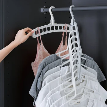 

Nine-hole Clothes Rotating Magic Hanger Multi-function Cloth Dry Hanger Space Saving Folding Hook Rack Wardrobe Organizer