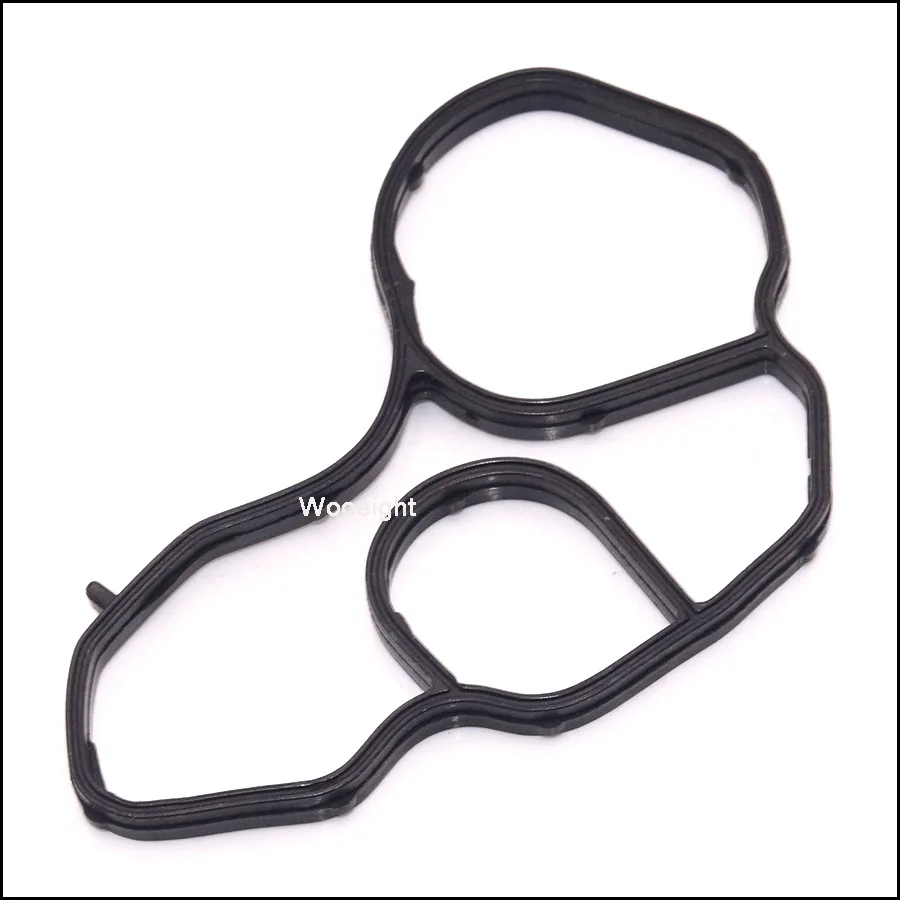 Wooeight Rubber Oil Filter Cooler Stand Housing Adaptor Gasket Seal Set 11428643758 o ring seal set for BMW Mini R56 Cooper 11427537293