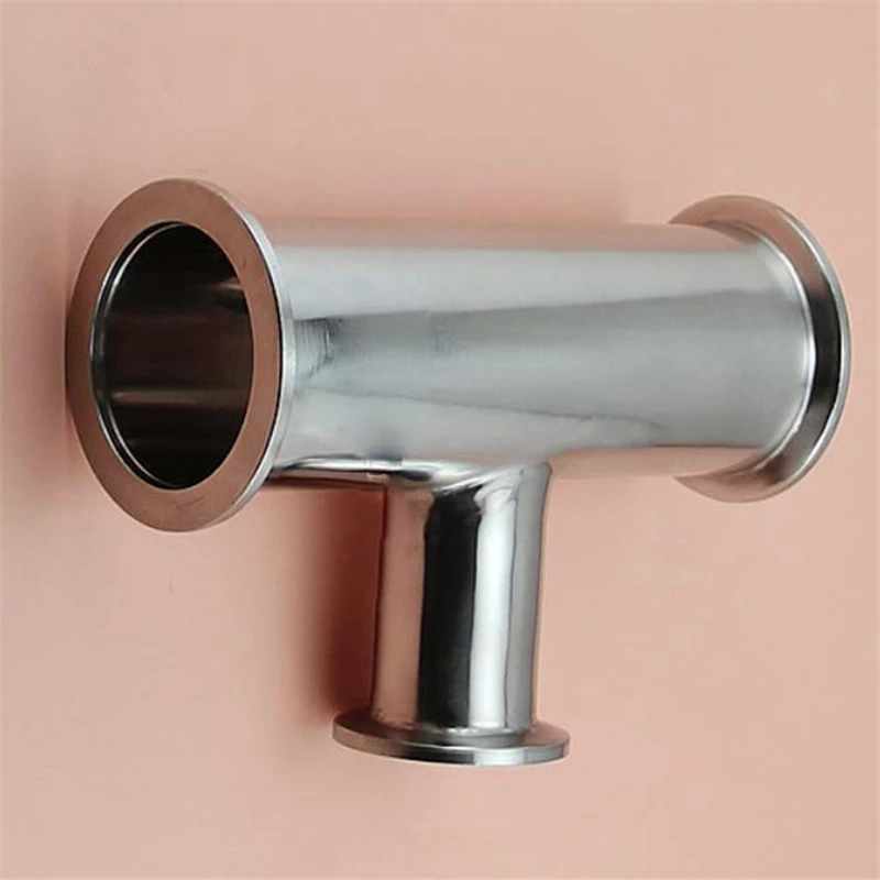 

KF Vacuum Reducer Three-Way SS304 Tri-Clamp Reducing Pipe Tee KF16 KF25 KF40 KF50 Pipe Three-Way Connector