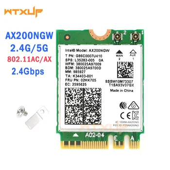 

NGFF Wireless adapter AX200NGW For Intel wifi 6 AX200 2400Mbps network card 2.4G/5Ghz 802.11ac/ax Wi-fi Bluetooth 5.0 MU-MIMO